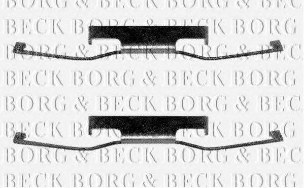 Комплектующие, колодки дискового тормоза BORG & BECK BBK1154