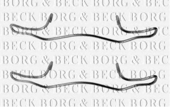 Комплектующие, колодки дискового тормоза BORG & BECK BBK1180