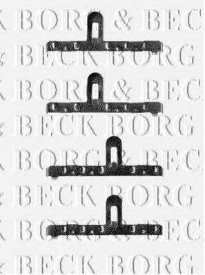 Комплектующие, колодки дискового тормоза BORG & BECK BBK1184