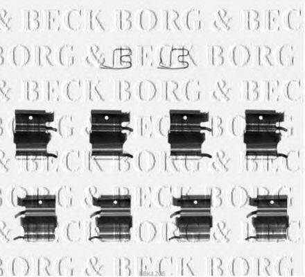 Комплектующие, колодки дискового тормоза BORG & BECK BBK1205