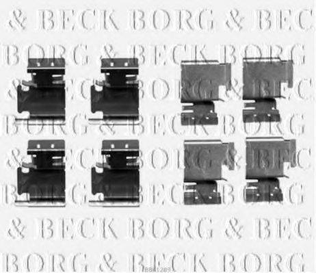 Комплектующие, колодки дискового тормоза BORG & BECK BBK1209