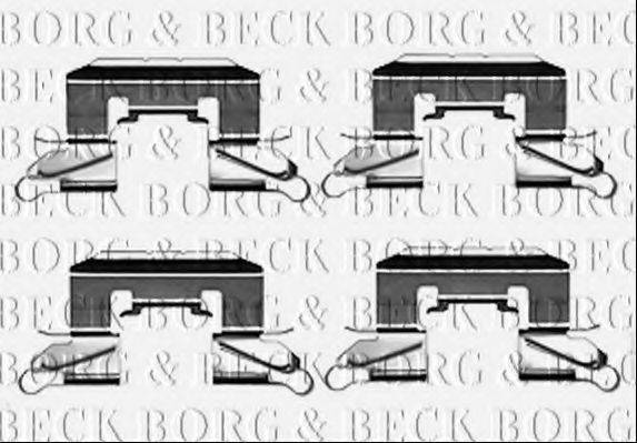 Комплектующие, колодки дискового тормоза BORG & BECK BBK1212