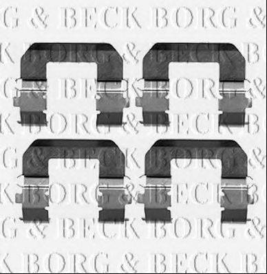 Комплектующие, колодки дискового тормоза BORG & BECK BBK1238