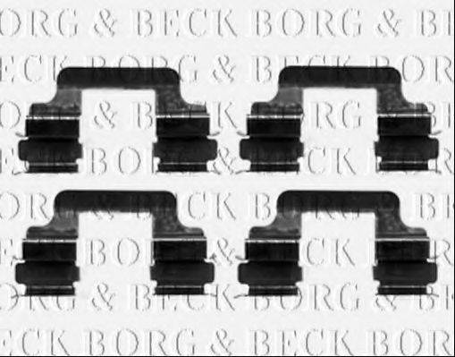 Комплектующие, колодки дискового тормоза BORG & BECK BBK1241