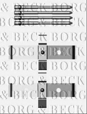 Комплектующие, колодки дискового тормоза BORG & BECK BBK1248