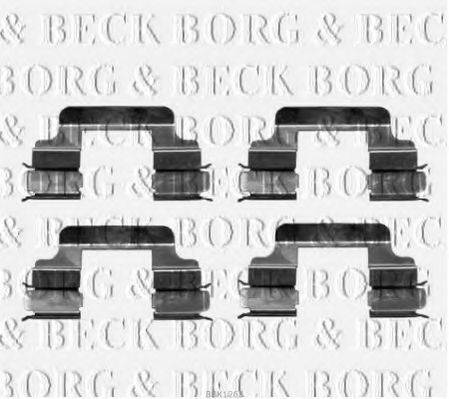 Комплектующие, колодки дискового тормоза BORG & BECK BBK1263