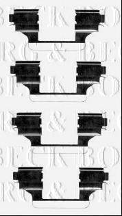 Комплектующие, колодки дискового тормоза BORG & BECK BBK1270