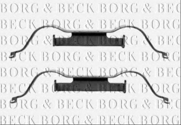 Комплектующие, колодки дискового тормоза BORG & BECK BBK1288