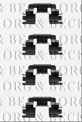 Комплектующие, колодки дискового тормоза BORG & BECK BBK1298