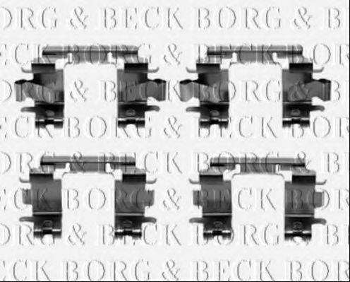 Комплектующие, колодки дискового тормоза BORG & BECK BBK1344