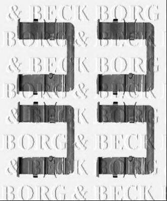 Комплектующие, колодки дискового тормоза BORG & BECK BBK1351