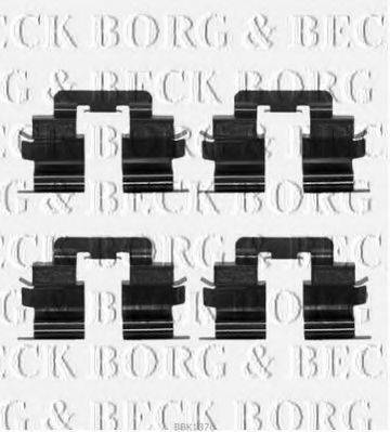Комплектующие, колодки дискового тормоза BORG & BECK BBK1376