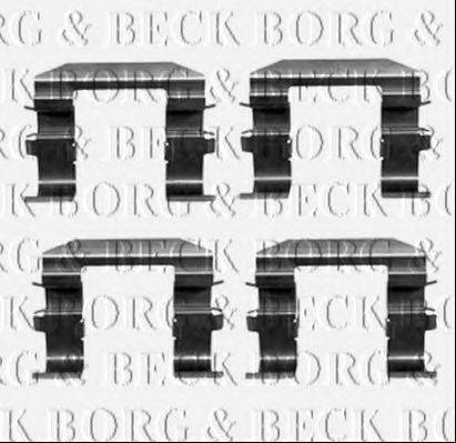 Комплектующие, колодки дискового тормоза BORG & BECK BBK1378