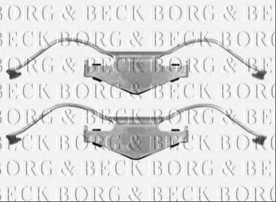 Комплектующие, колодки дискового тормоза BORG & BECK BBK1402