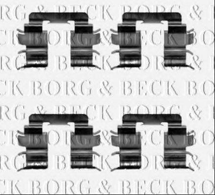 Комплектующие, колодки дискового тормоза BORG & BECK BBK1453