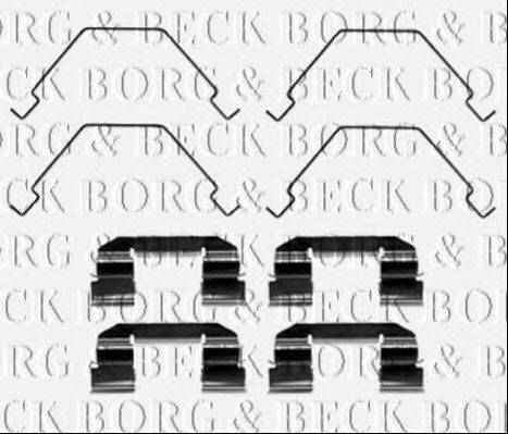 Комплектующие, колодки дискового тормоза BORG & BECK BBK1470