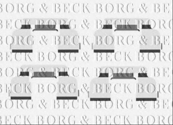 Комплектующие, колодки дискового тормоза BORG & BECK BBK1478