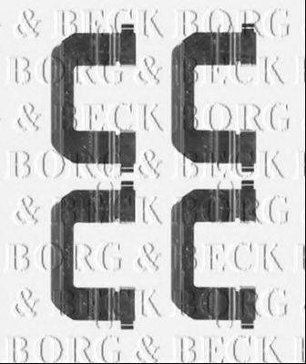 Комплектующие, колодки дискового тормоза BORG & BECK BBK1507