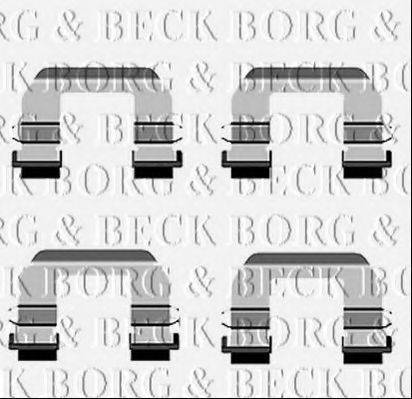 Комплектующие, колодки дискового тормоза BORG & BECK BBK1536