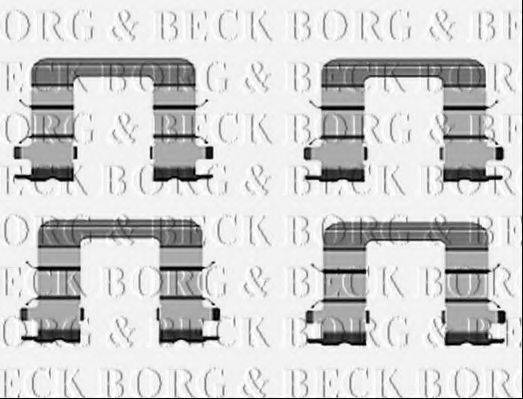 Комплектующие, колодки дискового тормоза BORG & BECK BBK1537