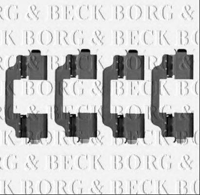 Комплектующие, колодки дискового тормоза BORG & BECK BBK1539