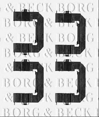 Комплектующие, колодки дискового тормоза BORG & BECK BBK1547