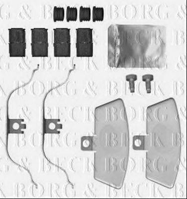 Комплектующие, колодки дискового тормоза BORG & BECK BBK1560