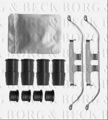 Комплектующие, колодки дискового тормоза BORG & BECK BBK1584