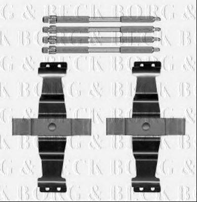 Комплектующие, колодки дискового тормоза BORG & BECK BBK1589