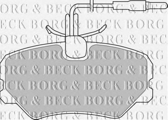 Комплект тормозных колодок, дисковый тормоз BORG & BECK BBP1105