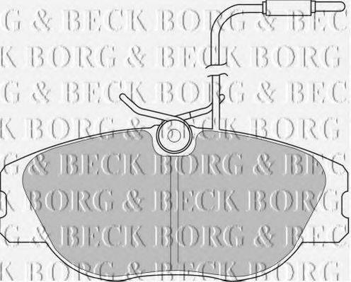 Комплект тормозных колодок, дисковый тормоз BORG & BECK BBP1129