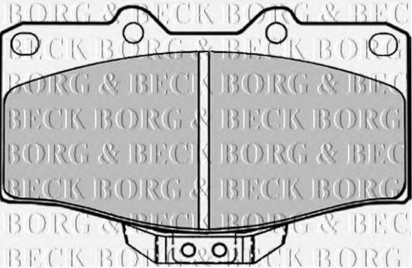 Комплект тормозных колодок, дисковый тормоз BORG & BECK BBP1152
