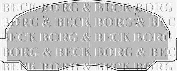 Комплект тормозных колодок, дисковый тормоз BORG & BECK BBP1206