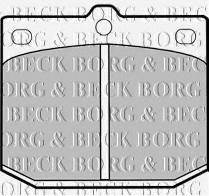 Комплект тормозных колодок, дисковый тормоз BORG & BECK BBP1239