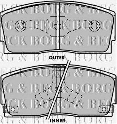 BORG & BECK BBP1241 Комплект тормозных колодок, дисковый тормоз