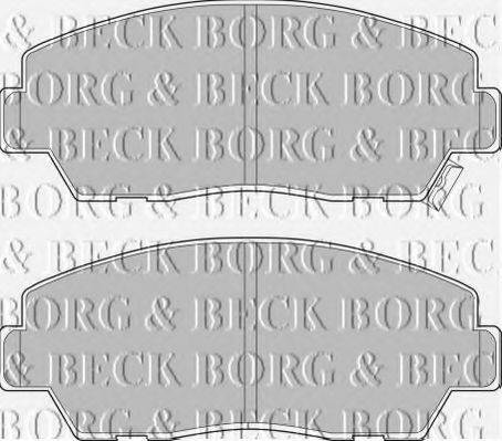 Комплект тормозных колодок, дисковый тормоз BORG & BECK BBP1248