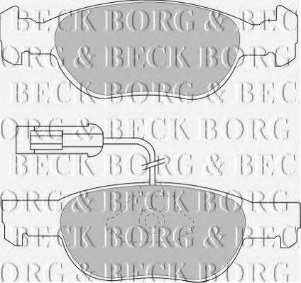 BORG & BECK BBP1418 Комплект тормозных колодок, дисковый тормоз