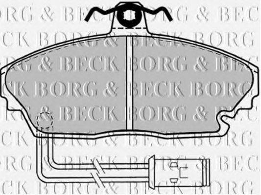 Комплект тормозных колодок, дисковый тормоз BORG & BECK BBP1432