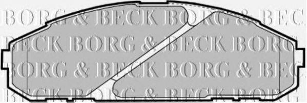 Комплект тормозных колодок, дисковый тормоз BORG & BECK BBP1585