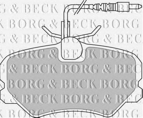 Комплект тормозных колодок, дисковый тормоз BORG & BECK BBP1608