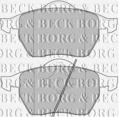 Комплект тормозных колодок, дисковый тормоз BORG & BECK BBP1645