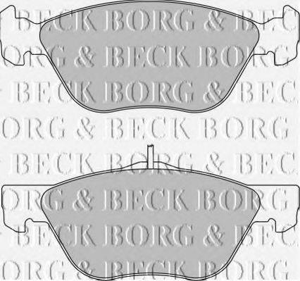 Комплект тормозных колодок, дисковый тормоз BORG & BECK BBP1654