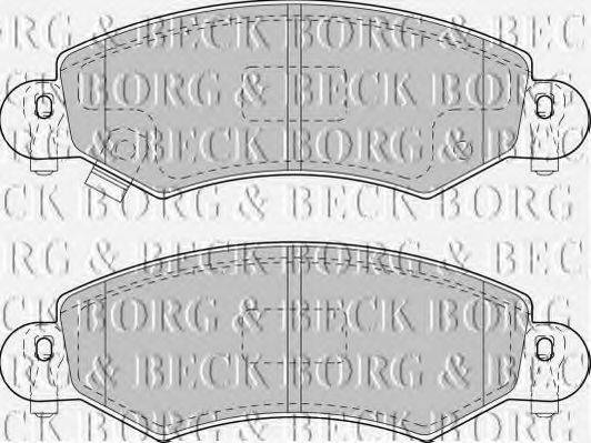 BORG & BECK BBP1713 Комплект тормозных колодок, дисковый тормоз