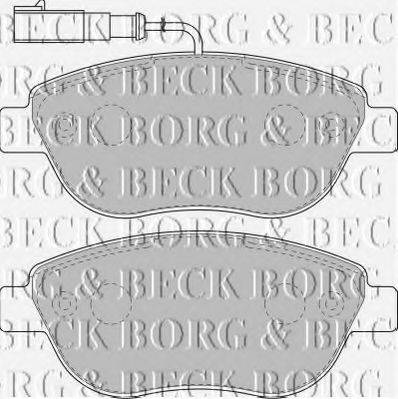 Комплект тормозных колодок, дисковый тормоз BORG & BECK BBP1717