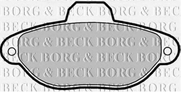 Комплект тормозных колодок, дисковый тормоз BORG & BECK BBP1738