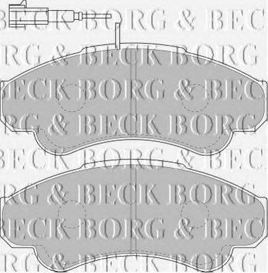 Комплект тормозных колодок, дисковый тормоз BORG & BECK BBP1779