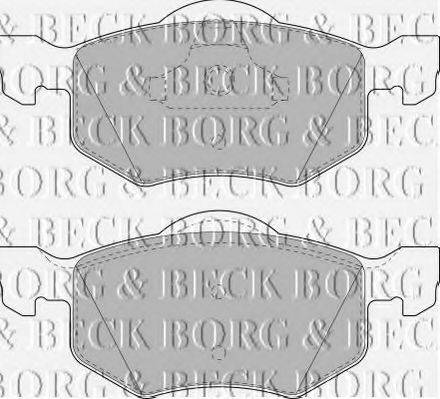 Комплект тормозных колодок, дисковый тормоз BORG & BECK BBP1858