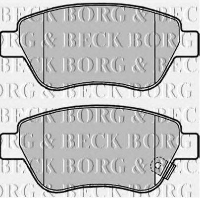 Комплект тормозных колодок, дисковый тормоз BORG & BECK BBP2000