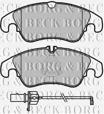 Комплект тормозных колодок, дисковый тормоз BORG & BECK BBP2045
