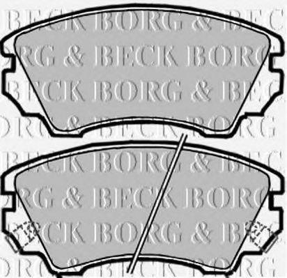 Комплект тормозных колодок, дисковый тормоз BORG & BECK BBP2047